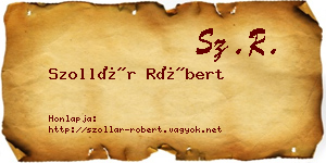 Szollár Róbert névjegykártya
