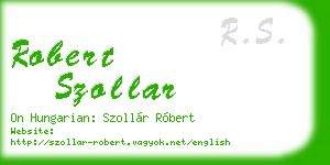robert szollar business card